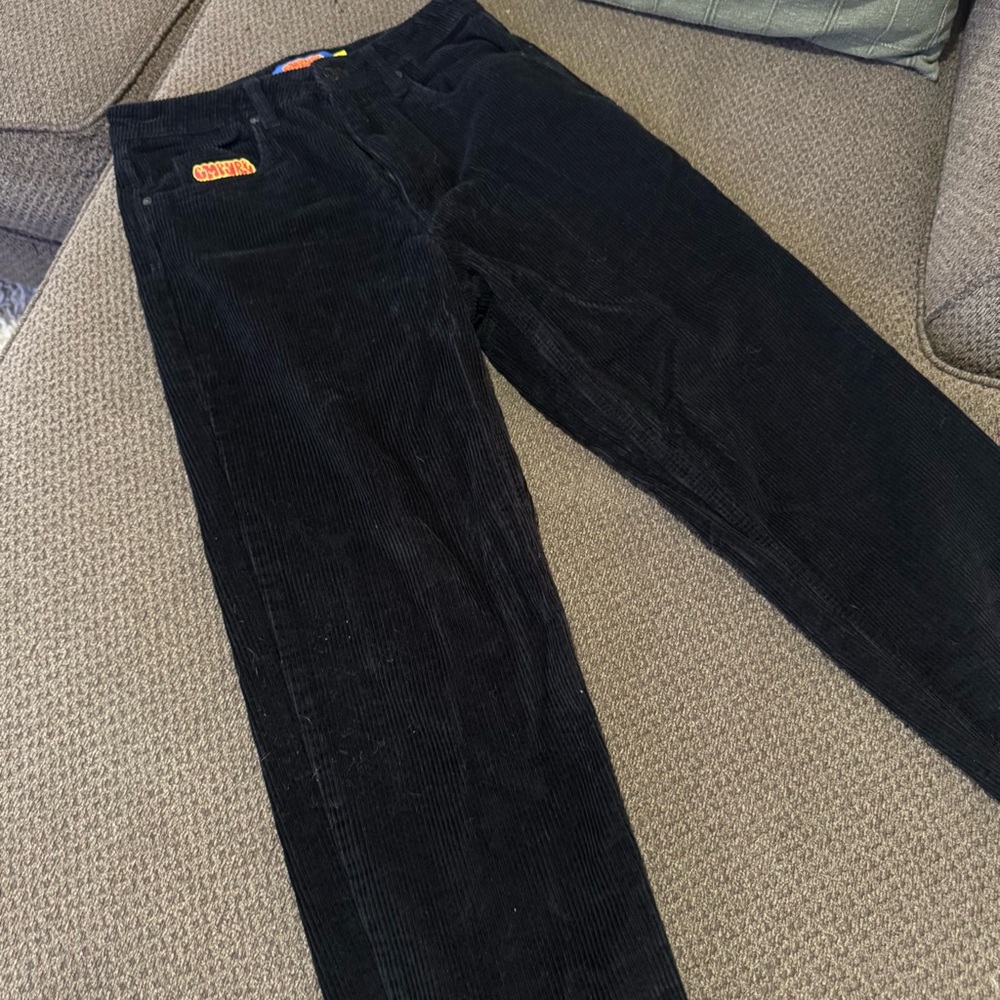Black Corduroy Empyre Pants Size 28
